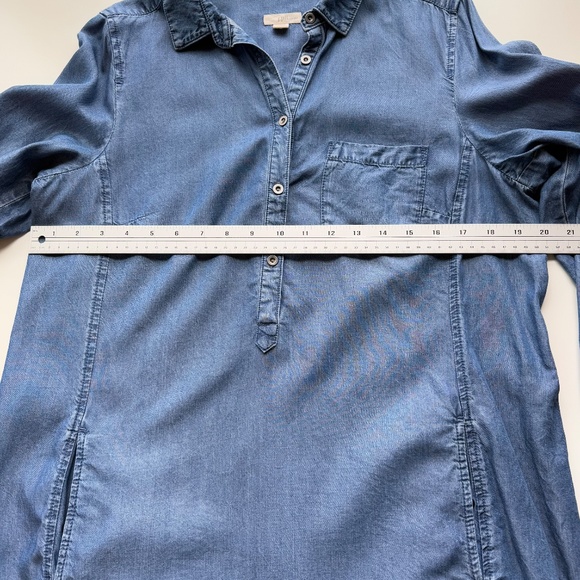 J. Jill Chambray Denim Tunic Blue Size M - Picture 11 of 13